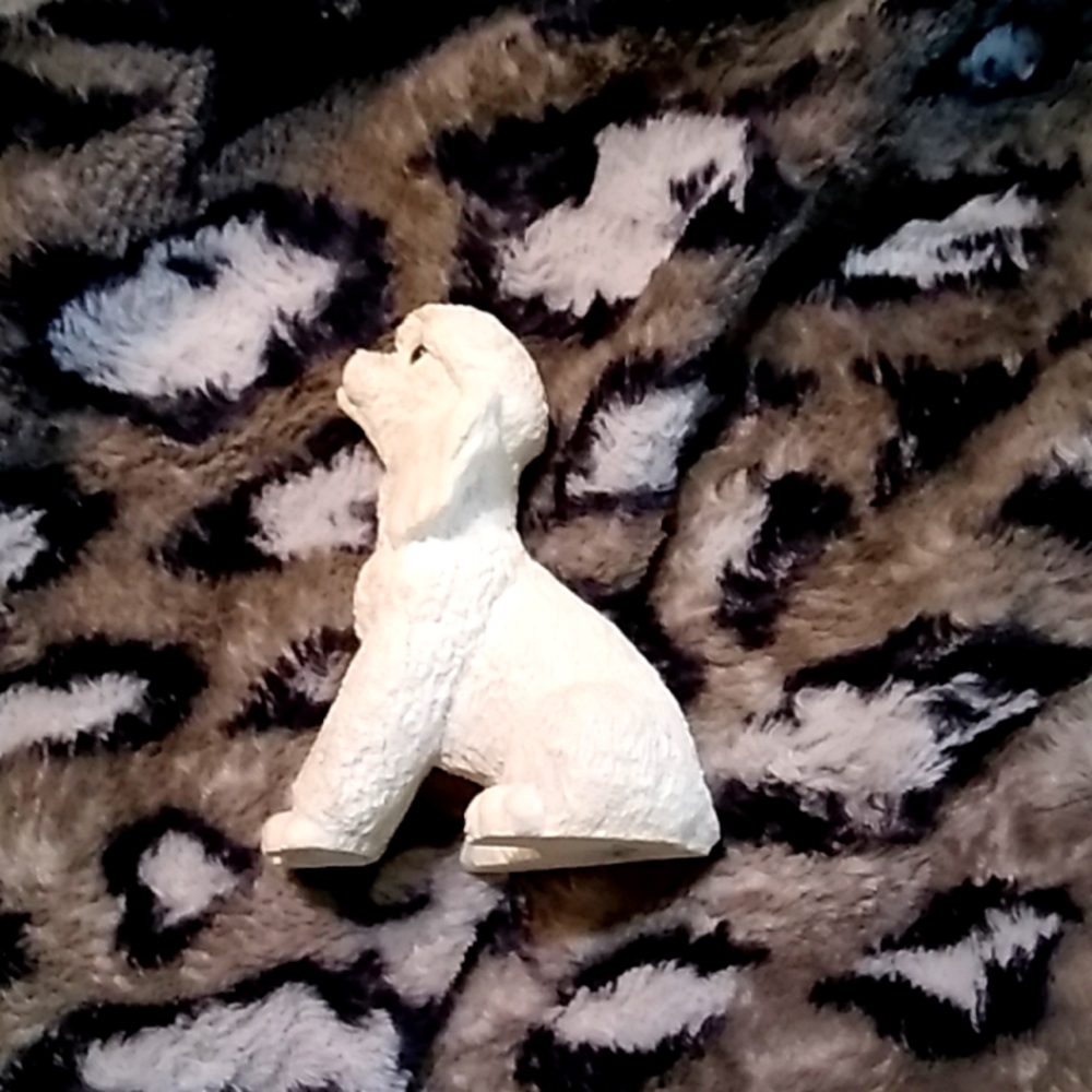 White poodle figurine
